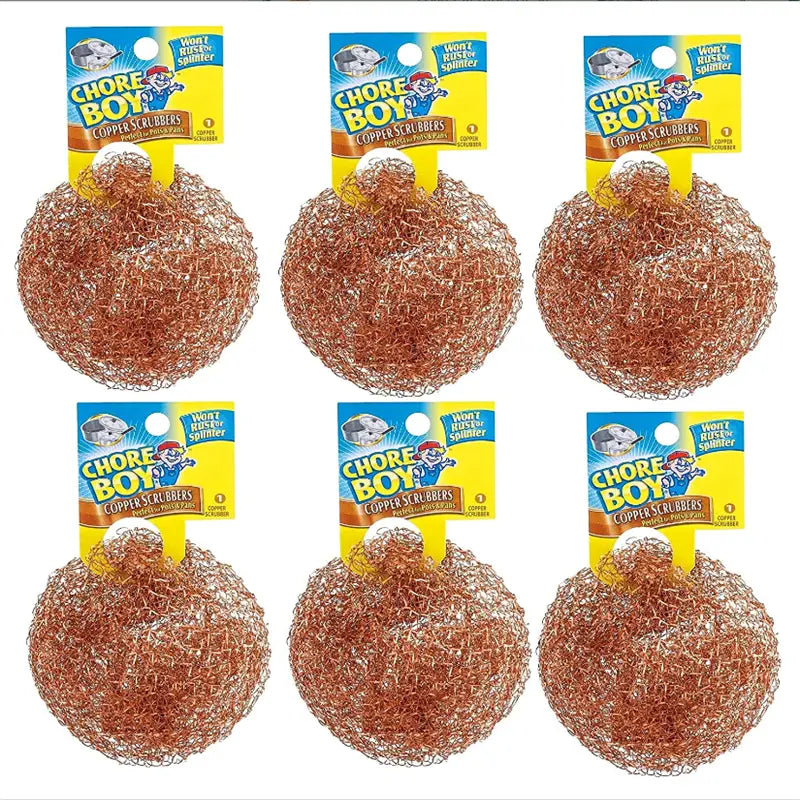 10 Pcs Chore Boy 100% Pure Copper Scrubbers Scrubbing Pads For Pots and Pans!