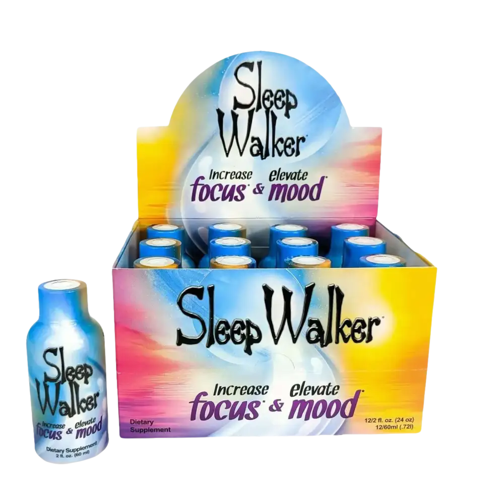 12 Bottles 2oz Sleep Walker Shot Focus & Mood Optimizer Full Box Georgia Wholesale