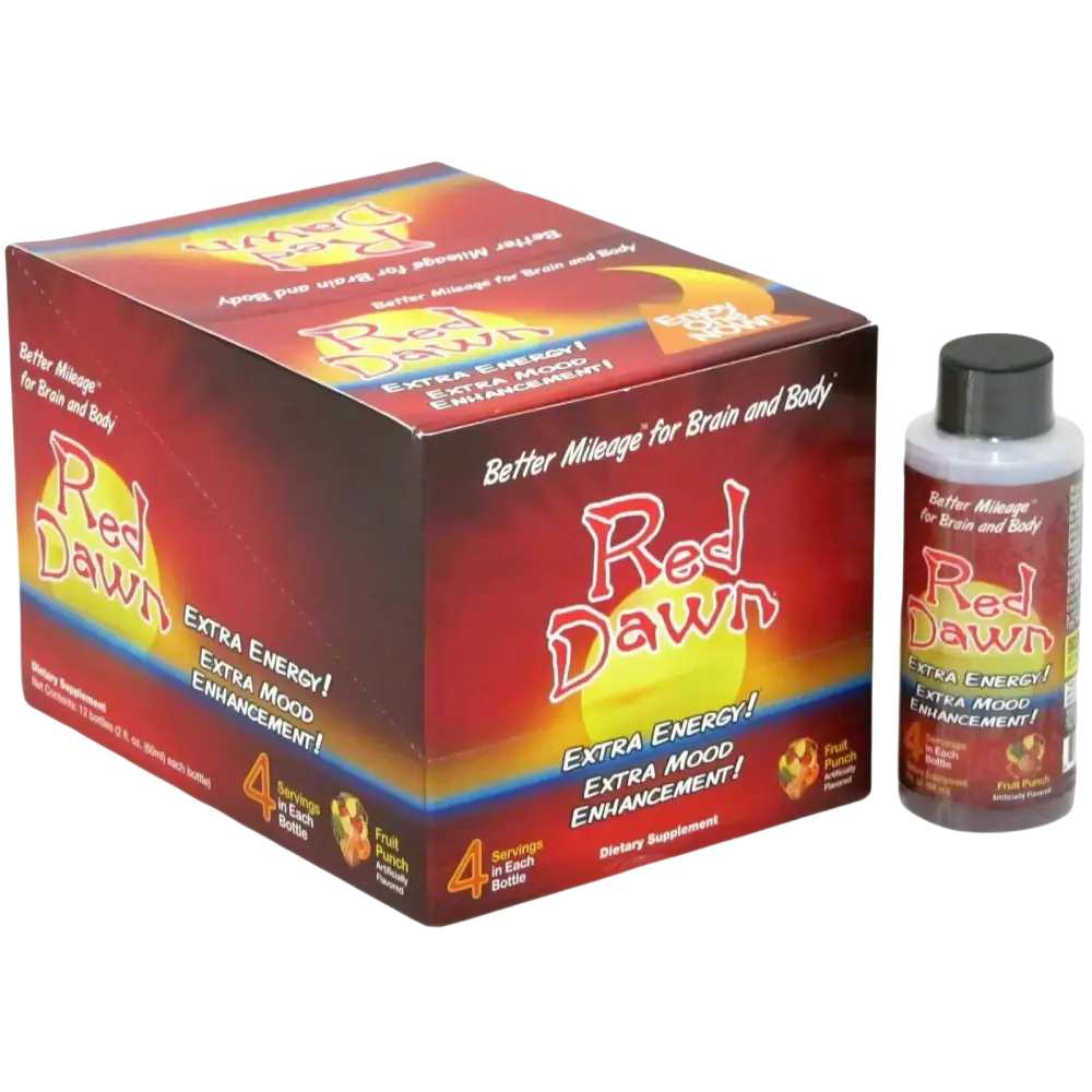 2oz Red Dawn Original Formula Extra Mood Energy Party Drink Full Box 12 Bottles Georgia Wholesale
