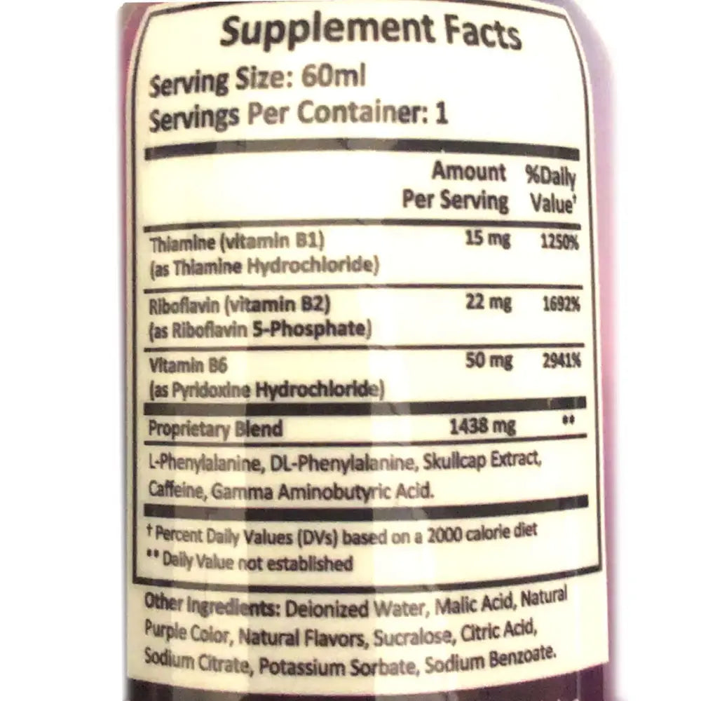 2oz Sleep Walker Grape Touch Down Shot Focus & Mood Optimizer 6 Bottles - Dietary Supplement
