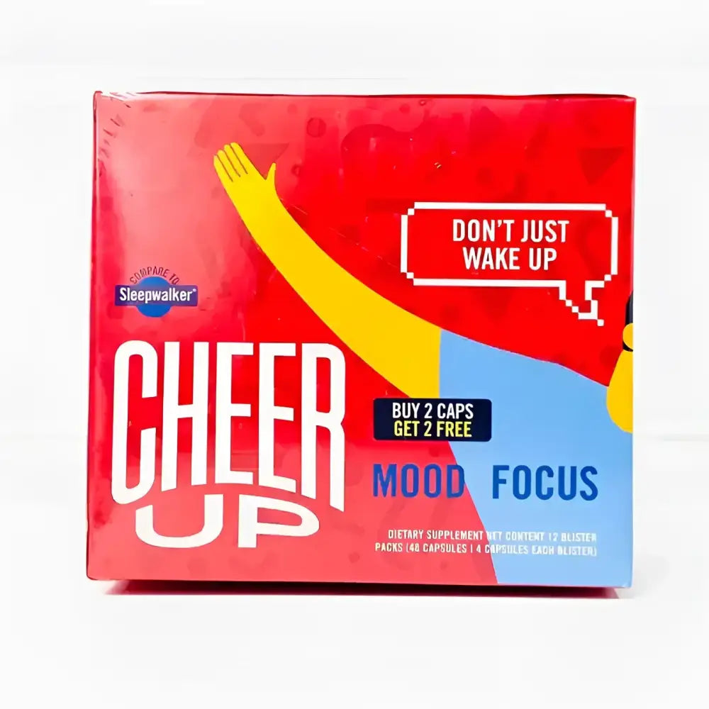 Cheer Up Original Sleep Walker Formula box, 48 capsules for mood enhancement and focus, limited stock available.