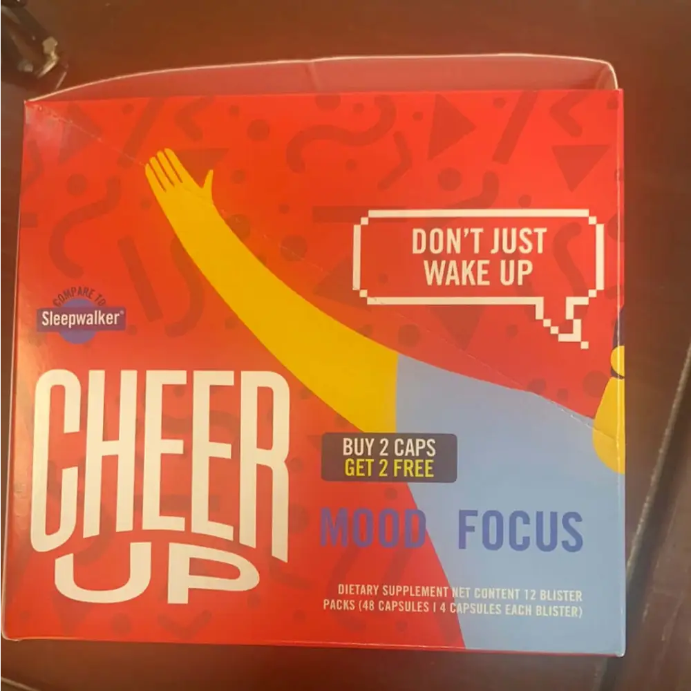 Cheerup Original Sleep Walker Formula box with 48 capsules for mood enhancement and focus improvement.