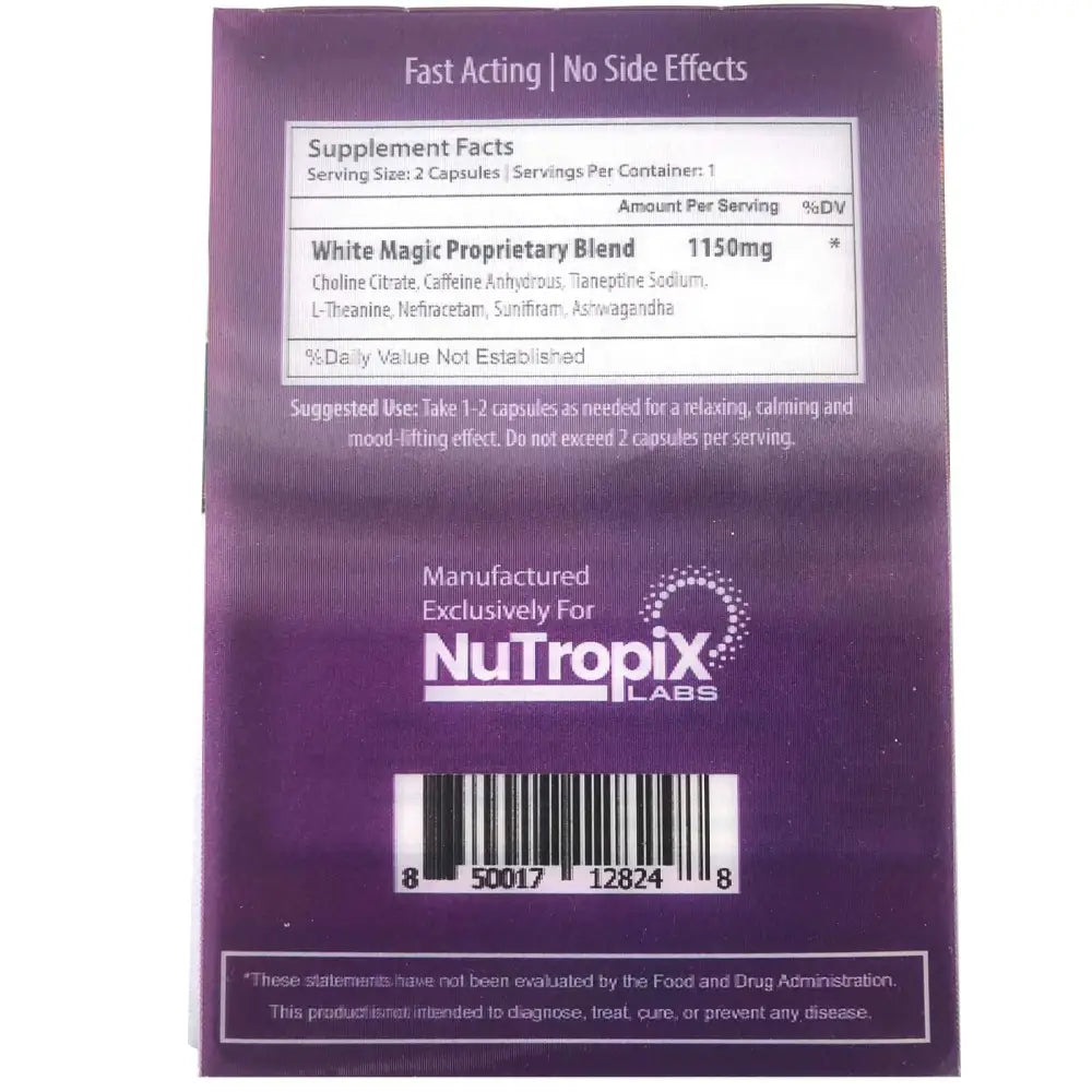 6x NEW White Magic Relax Chill & Happiness Enhancement 6 Card 12 Capsule - Dietary Supplement