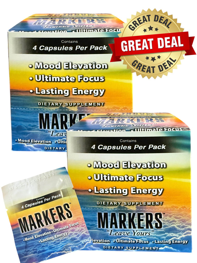 Markers – Leave Yours Mood, Focus & Energy – 2 Boxes (24 Packs Total) - XDeor