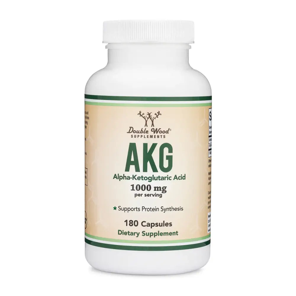 AKG Alpha Ketoglutaric Acid 180 caps Double Wood, Supports Longevity & Athletics