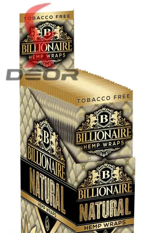 Billionaire Hemp Wrap – Natural (Full Box of 25 Packs, 2 Wraps Each) - XDeor