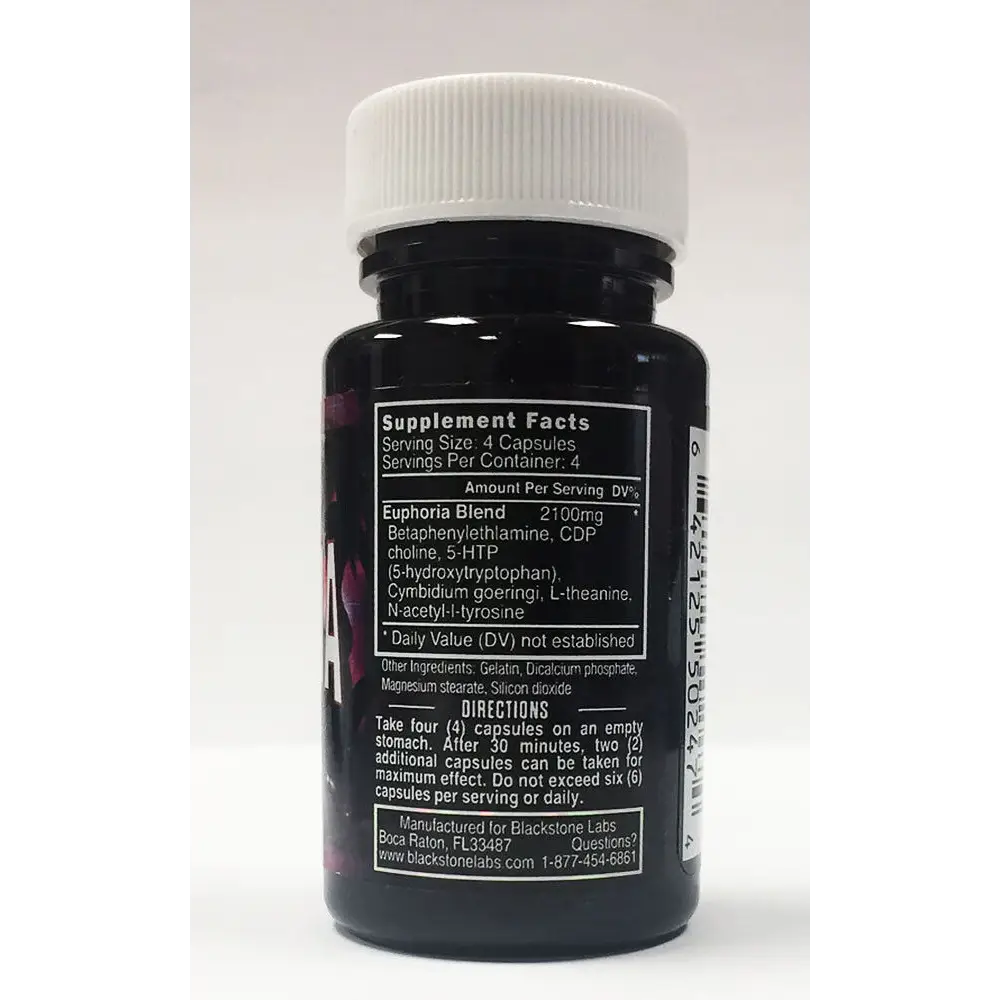 Blackstone Labs Euphoria – Natural Mood Booster & Hangover-Free Relaxation 2 Bottles (16 Count) - Dietary Supplement