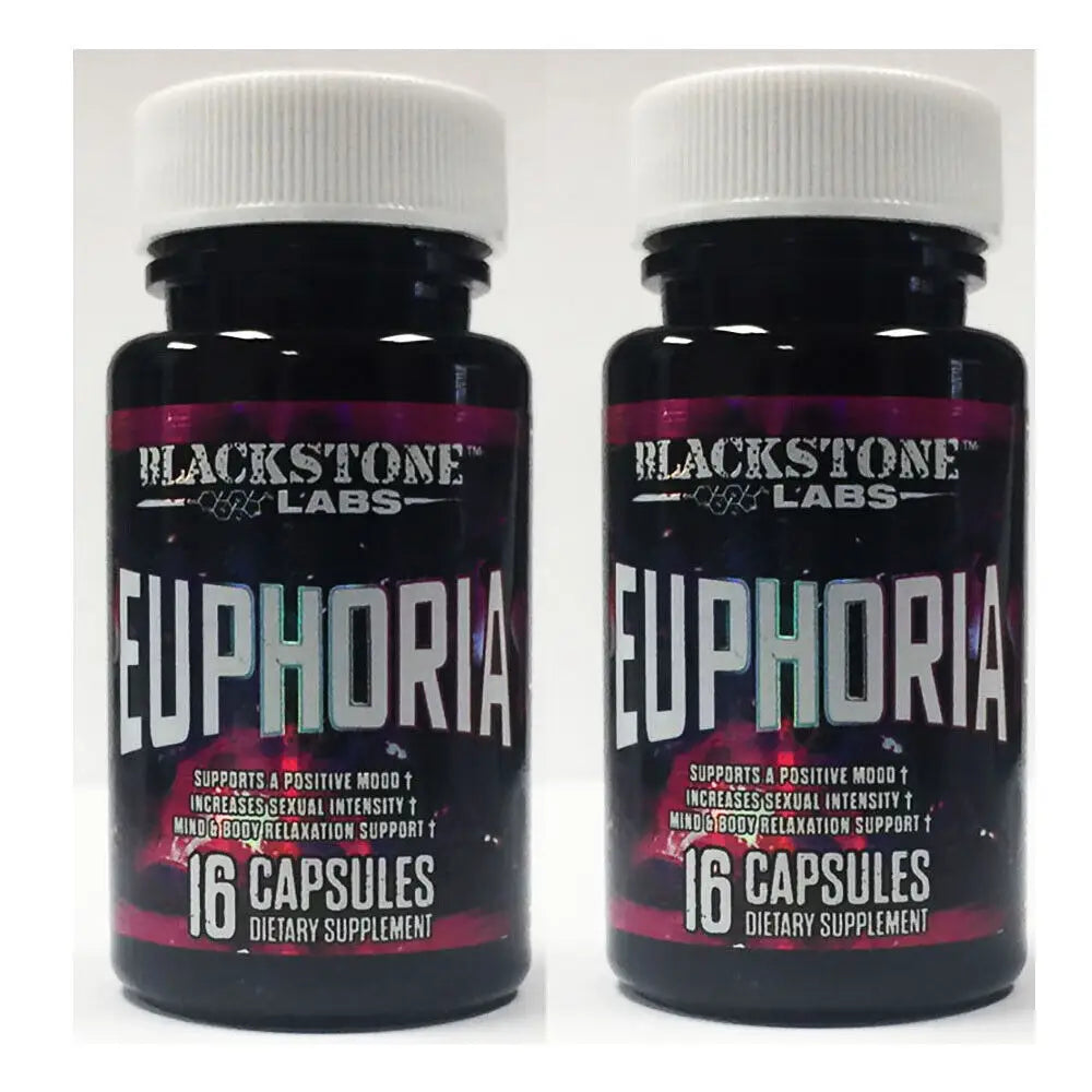 Blackstone Labs Euphoria – Natural Mood Booster & Hangover-Free Relaxation 2 Bottles (16 Count) - Dietary Supplement