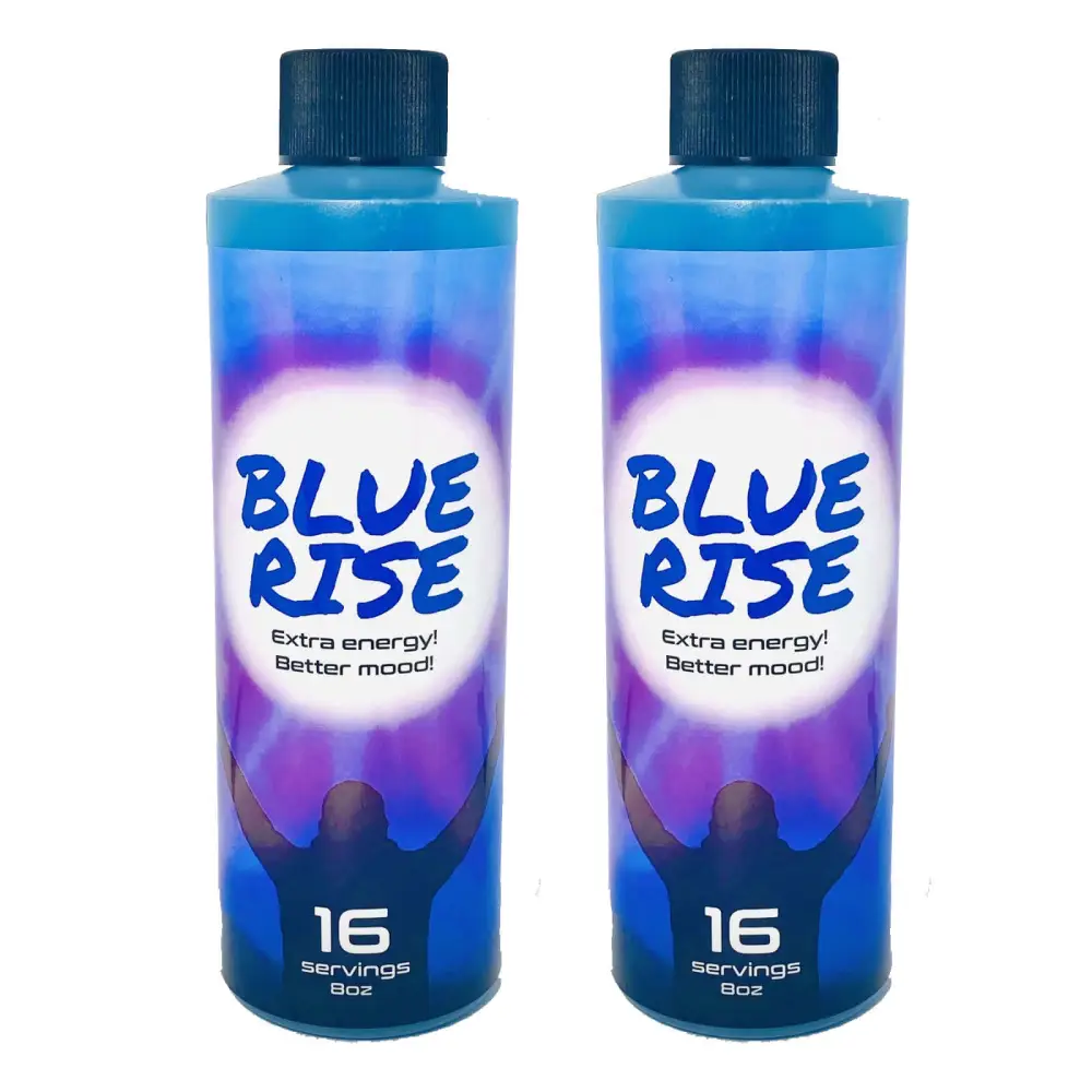 8oz Blue Rise Extra Mood Energy Red Dawn Formula Party Drink Liquid 16 Serving - Midtown Supplements