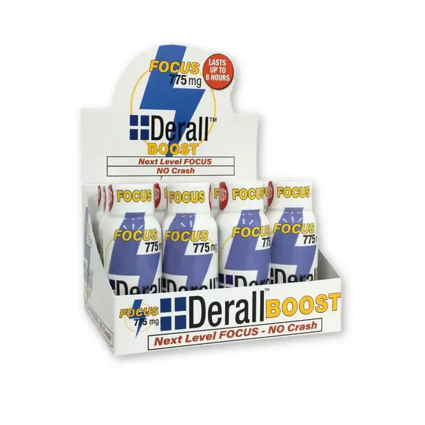 Derall Boost Focus 775mg Energy Concentration 2oz Shots - 6 Bottles