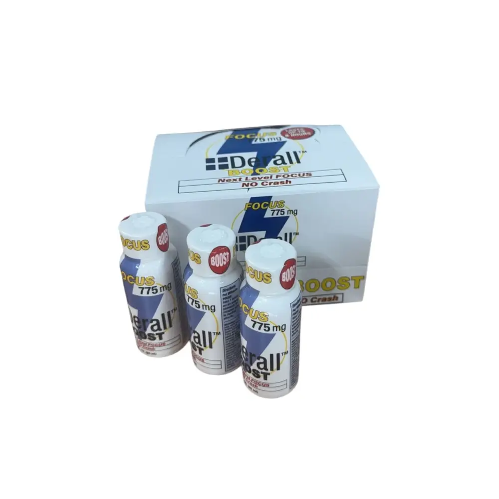 Derall Boost Focus 775mg Energy Concentration 2oz Shots - 6 Bottles