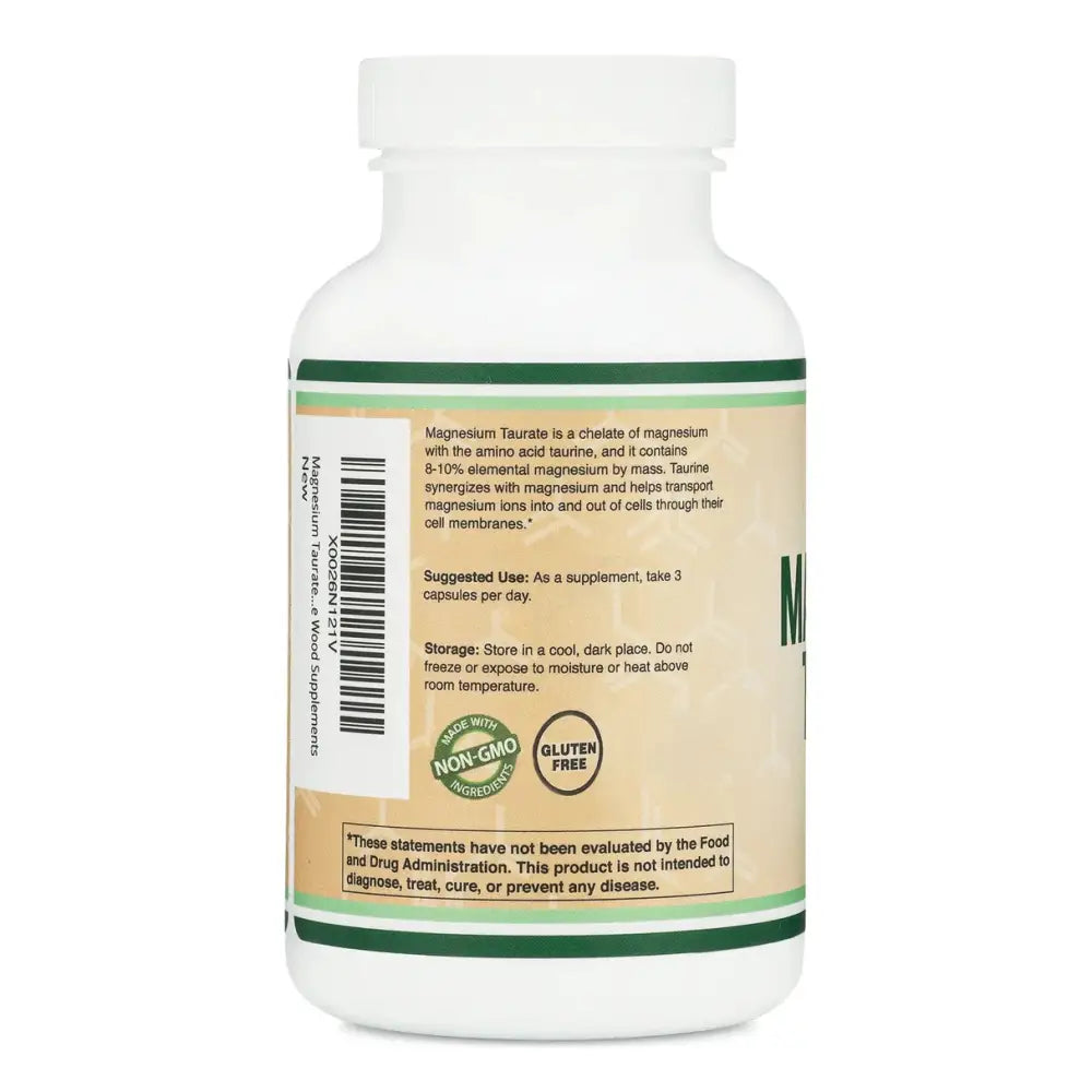 Double Wood Supplements Magnesium Taurate Supplement 1500 x 210 Vegan Capsules