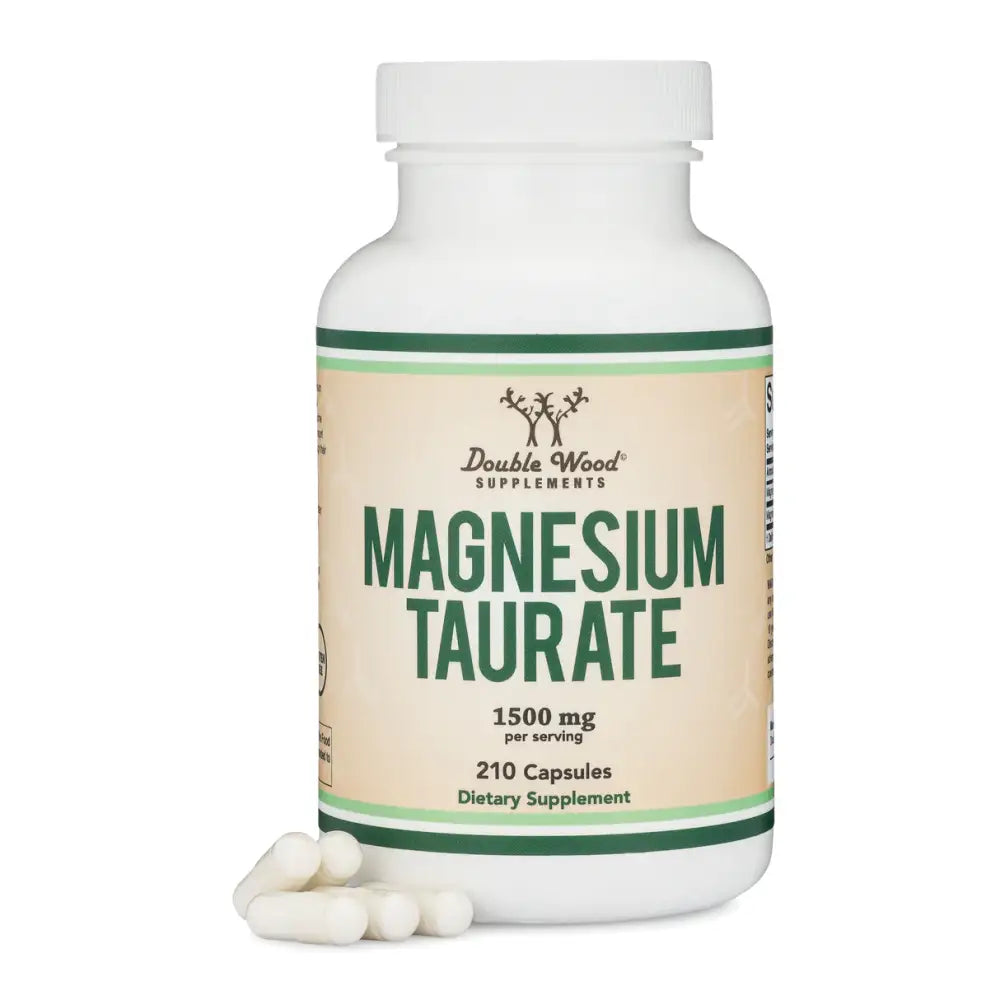 Double Wood Supplements Magnesium Taurate Supplement 1500 x 210 Vegan Capsules