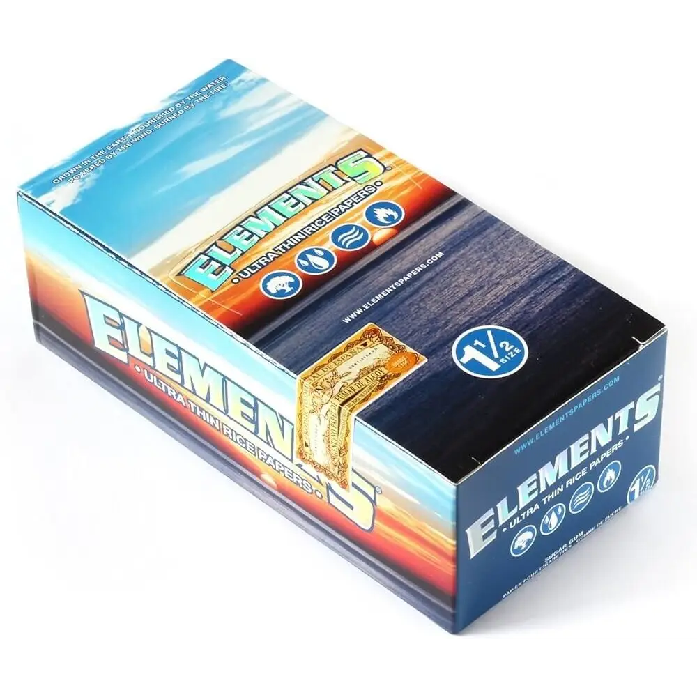 ELEMENTS 1 BOX 1.5 ROLLING PAPERS ULTRA THIN RICE 25 PK