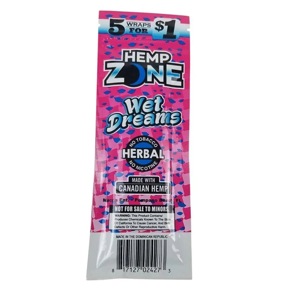 H. Zone Organic Herbal Wrap Full Box 15/5CT - 75 Wraps Total | WET DREAMS