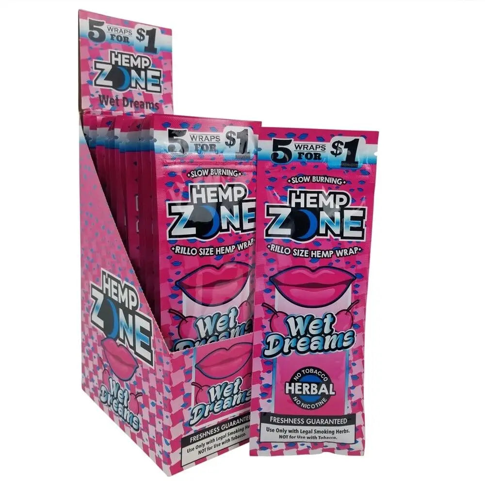 H. Zone Organic Herbal Wrap Full Box 15/5CT - 75 Wraps Total | WET DREAMS
