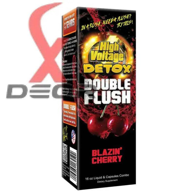 High Voltage Detox Double Flush – Blazin' Cherry Flavor | Herbal-Based Cleanser - XDeor