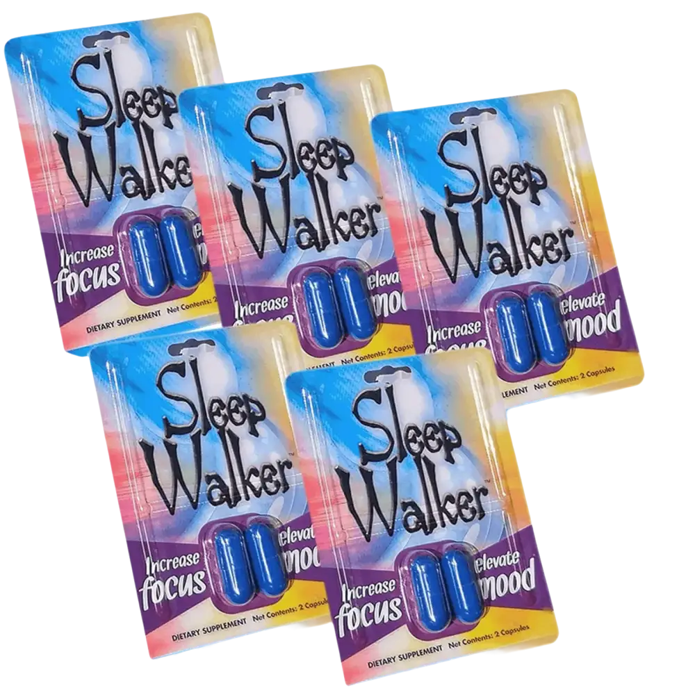 Sleep Walker 20 Capsules Blister Pack Focus & Mood Optimizer - 10 Pack OF 2CT - XDeor