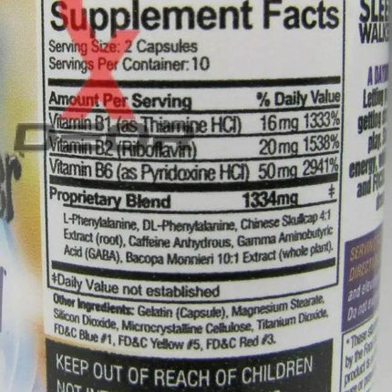 Sleep Walker Focus & Mood Enhancer – 5 Bottles (100 Capsules Total) | Red Dawn RXD | Mental Clarity, Energy & Mood Boost - XDeor