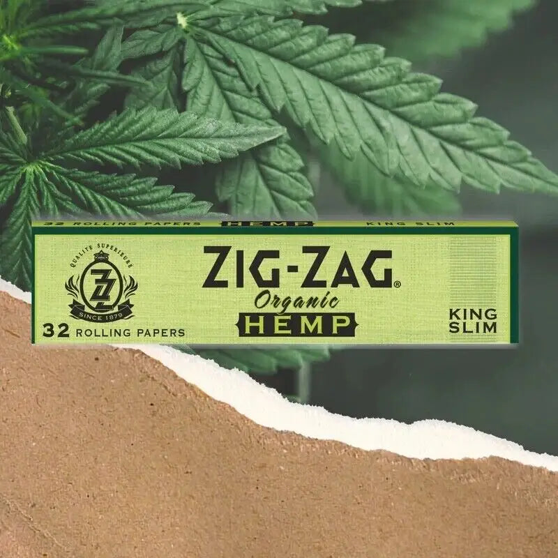 ZIG ZAG KING SIZE SLIM ORGANIC HEMP PAPERS 24 BOOKLETS KING SIZE