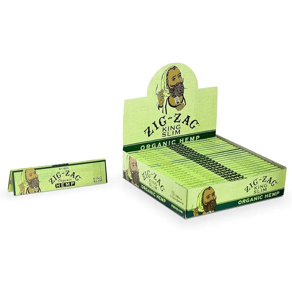ZIG ZAG KING SIZE SLIM ORGANIC HEMP PAPERS 24 BOOKLETS KING SIZE