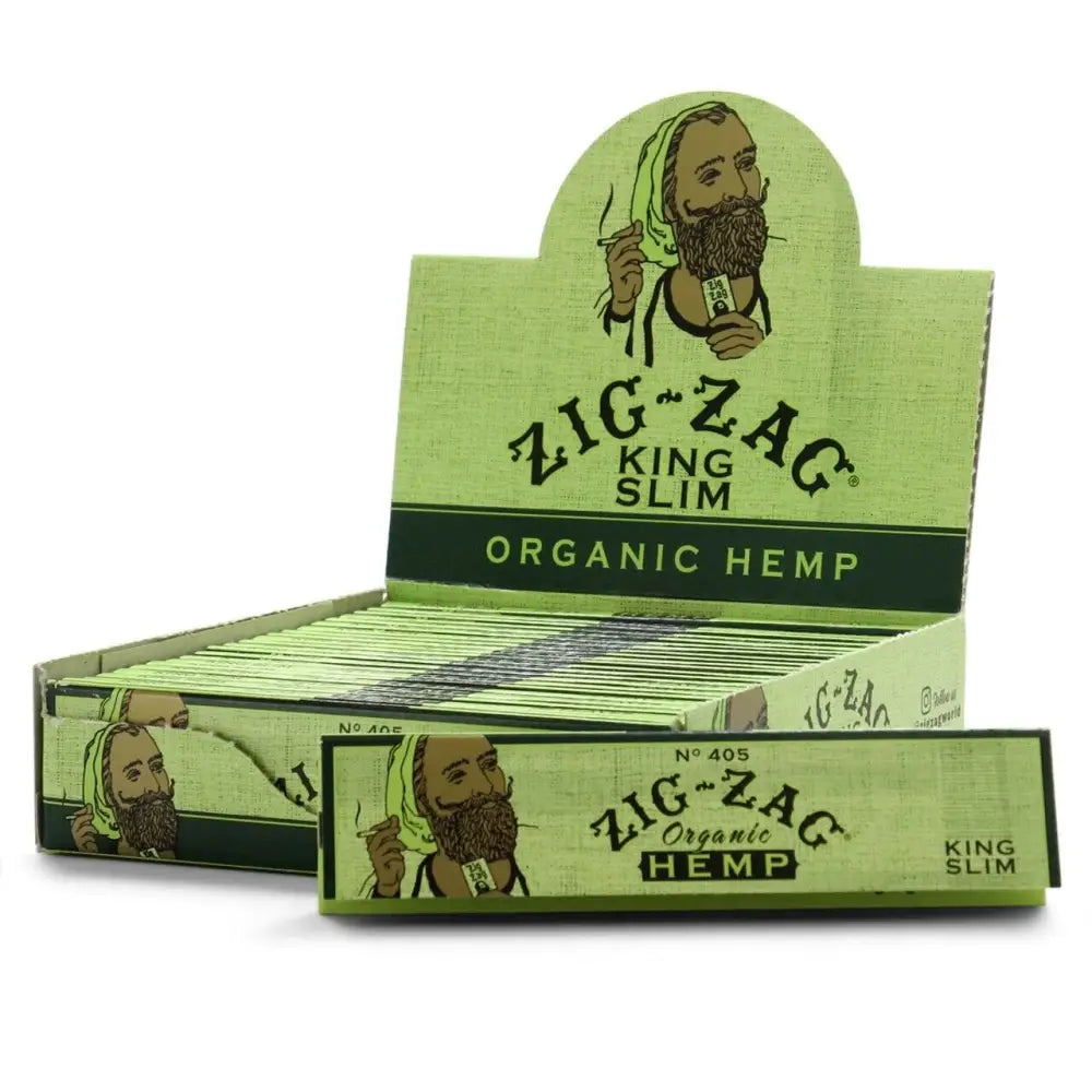 ZIG ZAG KING SIZE SLIM ORGANIC HEMP PAPERS 24 BOOKLETS KING SIZE