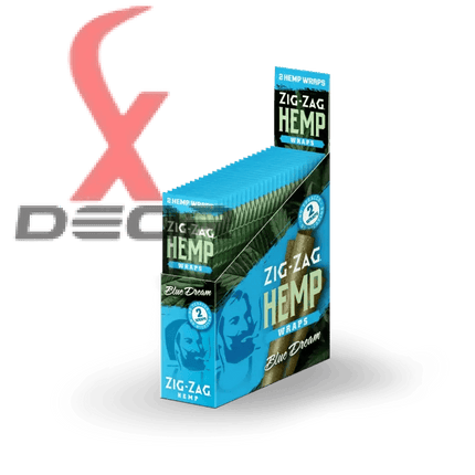 Zig-Zag Natural Hemp Wraps – Blue Dream Flavor | 25 Packs – 2 Wraps per Pack | Non-GMO, Tobacco-Free - XDeor