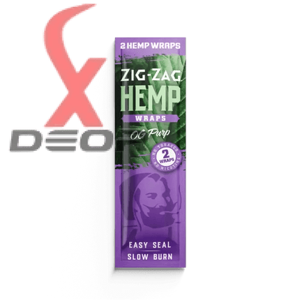 Zig-Zag Natural Hemp Wraps – OG Purp Flavor | 25 Packs – 2 Wraps per Pack | Non-GMO, Tobacco-Free - XDeor