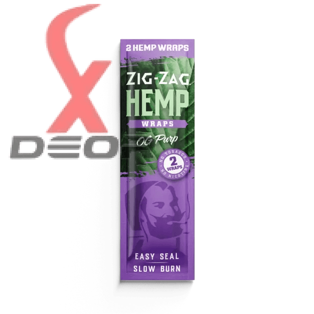 Zig-Zag Natural Hemp Wraps – OG Purp Flavor | 25 Packs – 2 Wraps per Pack | Non-GMO, Tobacco-Free - XDeor