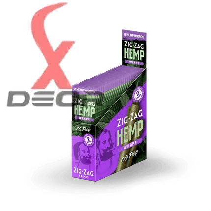 Zig-Zag Natural Hemp Wraps – OG Purp Flavor | 25 Packs – 2 Wraps per Pack | Non-GMO, Tobacco-Free - XDeor