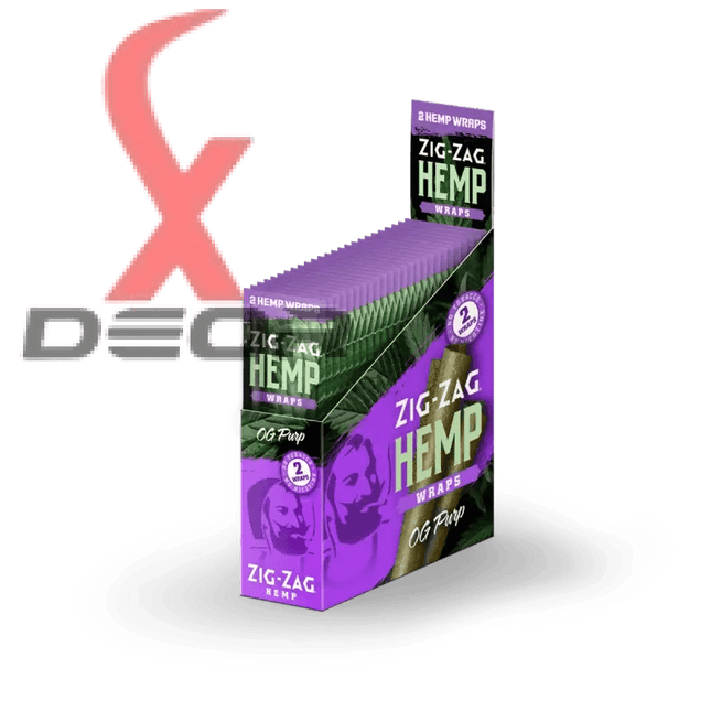 Zig-Zag Natural Hemp Wraps – OG Purp Flavor | 25 Packs – 2 Wraps per Pack | Non-GMO, Tobacco-Free - XDeor