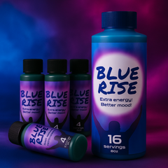 Blue Rise Energy & Mood Boost Drinks | 2oz and 8oz Bottles