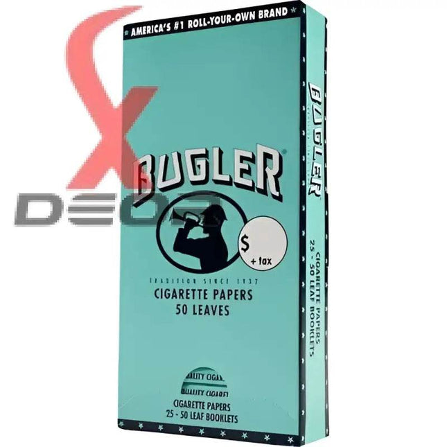 25 Pack Bugler Single Wide 70 mm Cigarette Rolling Papers 1250 Leaves - XDeor