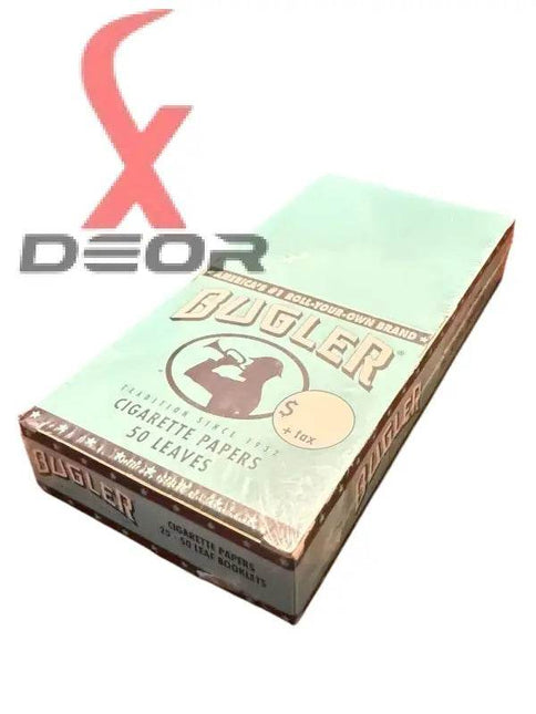 25 Pack Bugler Single Wide 70 mm Cigarette Rolling Papers 1250 Leaves - XDeor