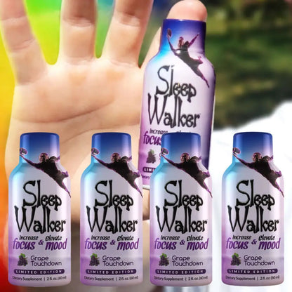 2oz Sleep Walker Grape Touch Down Shot Focus & Mood Optimizer 6 Bottles - Dietary Supplement