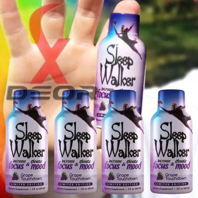 2oz Sleep Walker Grape Touch Down Shot Focus & Mood Optimizer Full Box - XDeor