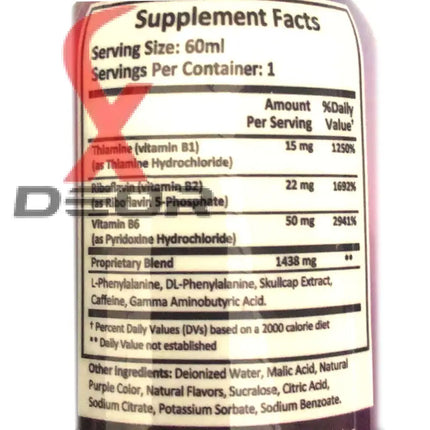 2oz Sleep Walker Grape Touch Down Shot Focus & Mood Optimizer Full Box.