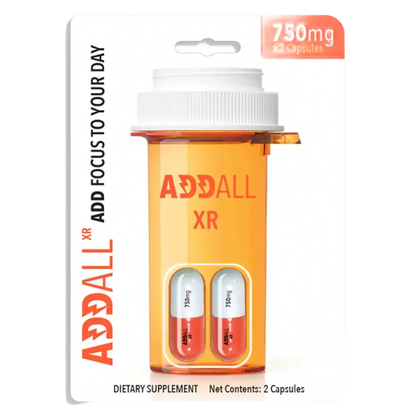 3x Pack Addall XR Brain Booster Supplement - Focus Memory Concentration 750MG - XDeor