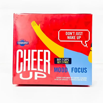 Cheer Up Original Sleep Walker Formula box, 48 capsules for mood enhancement and focus, limited stock available.