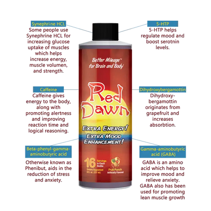 5x 8oz Red Dawn Extra Mood Energy Enhancement Party Drink Liquid RXD - XDeor
