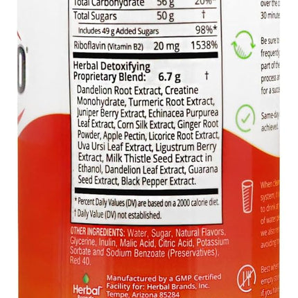 Herbal Clean QCarbo16 – Premium Same-Day Detox – Strawberry Mango – 16 fl oz