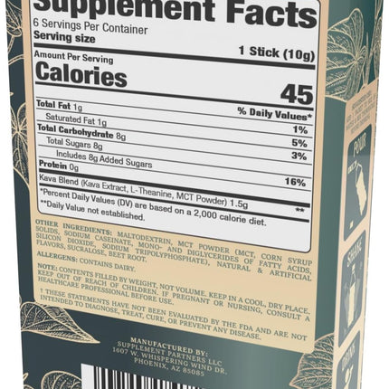 Harvest Naturals Kava Drink Mix – Strawberry (6 Stick Packs) | With L-Theanine & MCT
