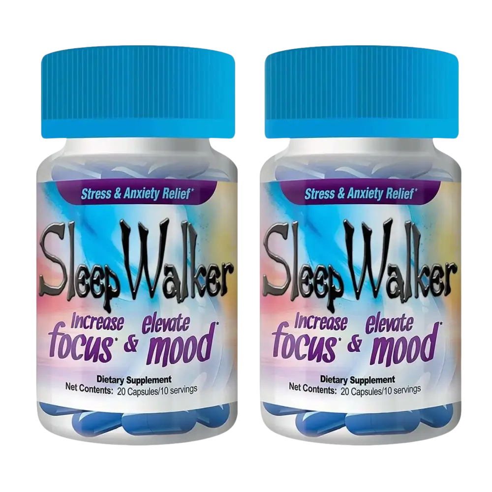 80 Capsules Sleep Walker Mood Enhancer 4 Bottles of 20 Red Dawn Pill Caps - XDeor