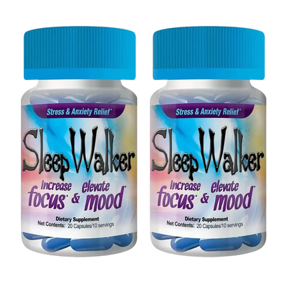 80 Capsules Sleep Walker Mood Enhancer 4 Bottles of 20 Red Dawn Pill Caps - XDeor