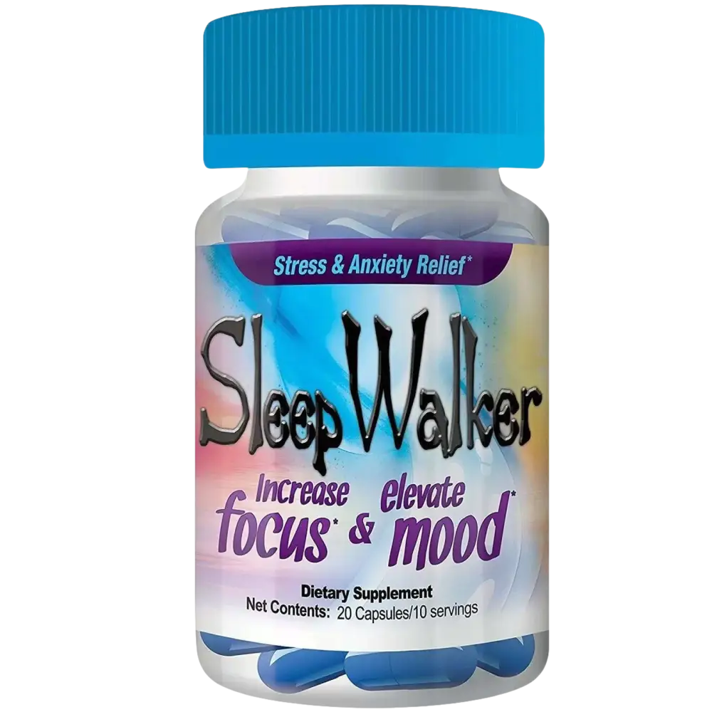 80 Capsules Sleep Walker Mood Enhancer 4 Bottles of 20 Red Dawn Pill Caps - XDeor