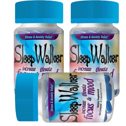 80 Capsules Sleep Walker Mood Enhancer 4 Bottles of 20 Red Dawn Pill Caps - XDeor