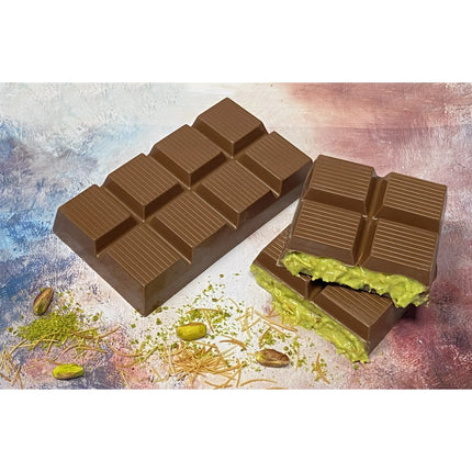 Çarşıbaşı Handmade Dubai Chocolate – Pistachio Cream, Tahini & Kadayif | 2 Pack Premium Bars