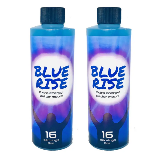 8oz Blue Rise Extra Mood Energy Red Dawn Formula Party Drink 16 Serv 2 Bottle - Midtown Supplements