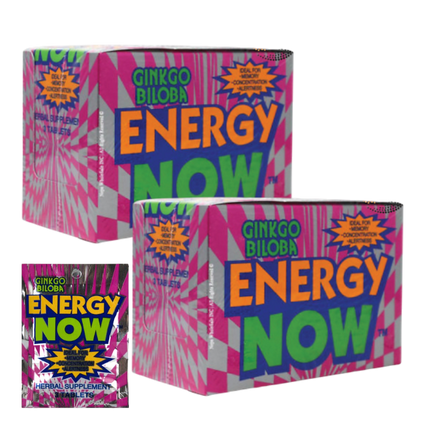 Energy Now Ginkgo Biloba — Herbal Weight / Energy Supplement | 2 Full Boxes (24 Packs × 3 Tablets each)