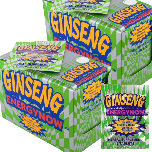 Ginseng Energy Now – Herbal Supplement – 2 Boxes of 24 Packs (3 Capsules Each)